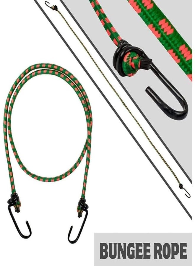 COPY LINE 12 FT Cloths Drying Ropes | Multi Colour | Bungee Cord | Ropes with HOOKES,Pack 2 - Image 5